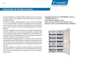 Feldverteiler & Verteilerschränke - F-tronic