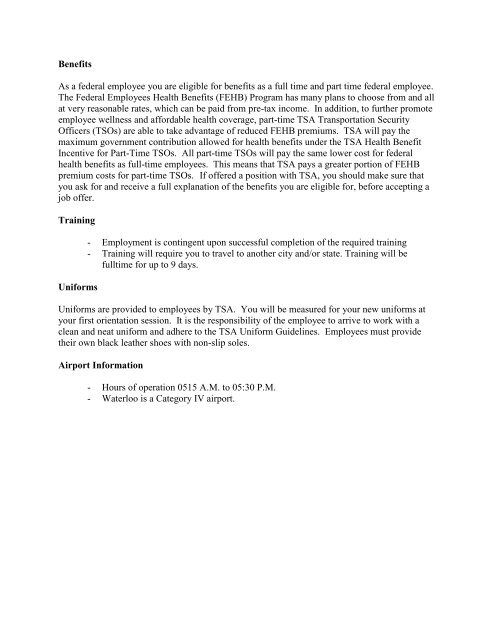Airport Specific Fact Sheet Template - Homeland Security