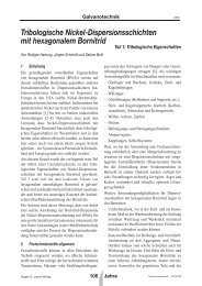 Tribologische Nickel-Dispersionsschichten mit hexagonalem Bornitrid