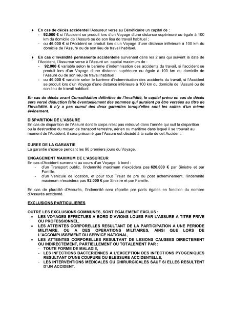 Les garanties relevant de la prÃ©sente notice s'appliquent aux ... - CIC