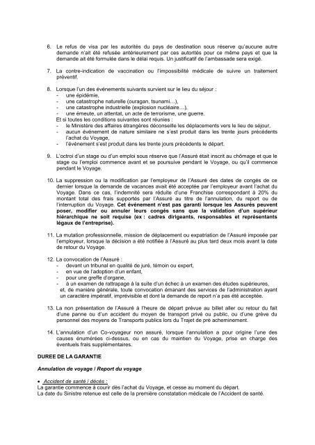 Les garanties relevant de la prÃ©sente notice s'appliquent aux ... - CIC