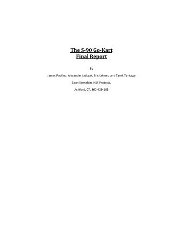 The S-90 Go-Kart Final Report - Biomedical Engineering - University ...