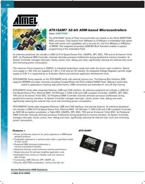 AT91SAM7 32-bit ARM-based Microcontrollers - Embedded ...