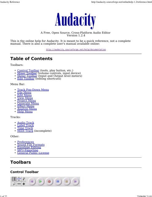 quick key commands for audacity on mac