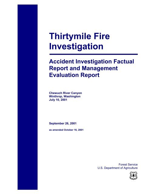 Thirtymile Fire - USDA Forest Service