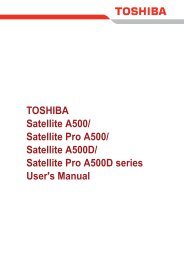 Satellite A500-A500D User's Manual - Toshiba Canada