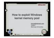 How to exploit Windows kernel memory pool