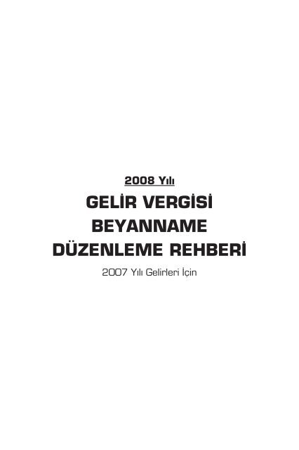 Gelir ve Kurumlar Vergisi Beyanname DÃ¼zenleme Rehberi - asmmmo