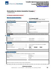 1-2 Déclaration de sinistre Annulation Voyages /