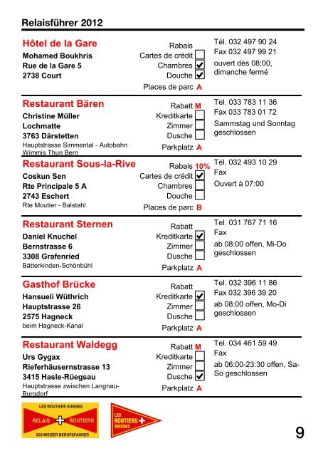 RELAISFÃHRER 2012 - routiers.ch