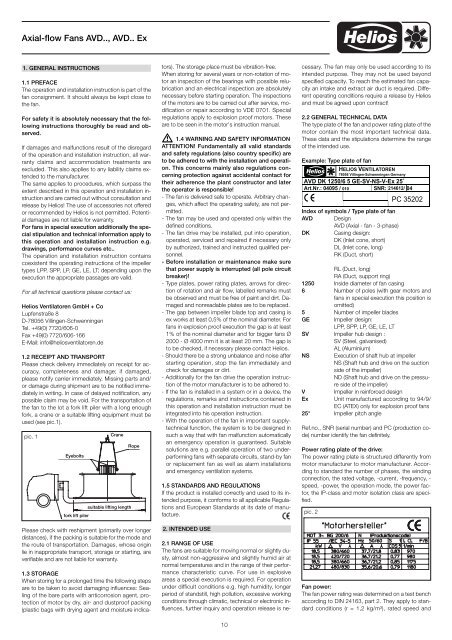 ACHTUNG! - Helios Ventilatoren GmbH + Co KG