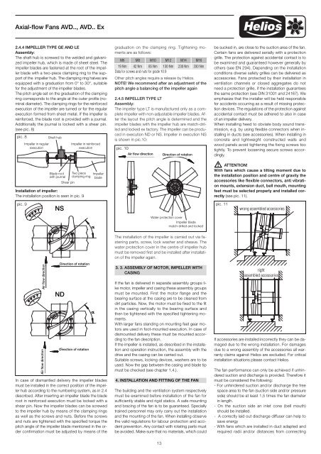 ACHTUNG! - Helios Ventilatoren GmbH + Co KG