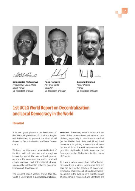 Decentralization and Local Democracy in the World - UCLG