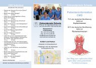 Patienteninformation CMD Flyer - Zahnarzt Hameln