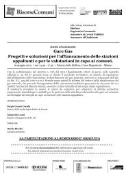 Alla cortese attenzione di - RisorseComuni