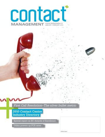 2010 Contact Centre Industry Directory First Call Resolution–The ...