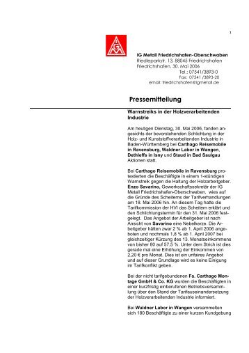 PresseerklÃƒÂ¤rung vom 30.05.2006 ( .pdf 32 kB) - IG Metall