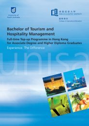 Bachelor of Tourism and Hospitality Management - College of ...