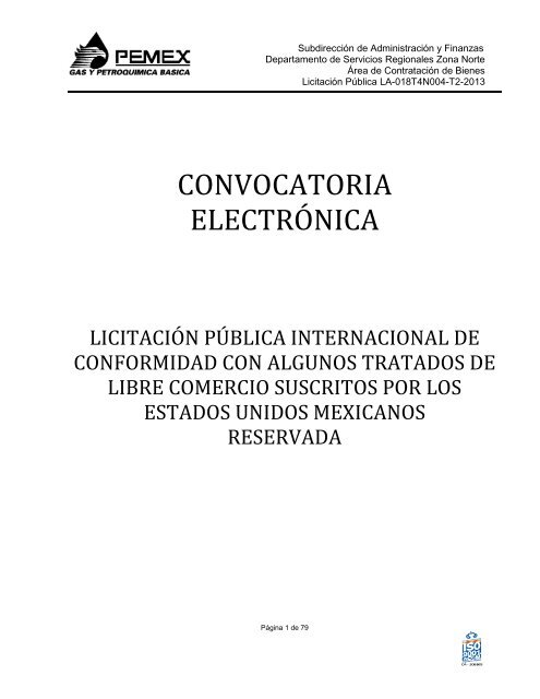 modelo de convocatoria a la licitacion publica nacional