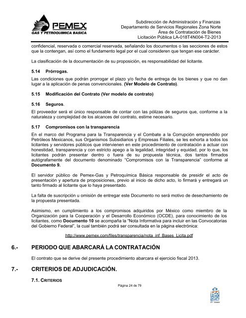 modelo de convocatoria a la licitacion publica nacional