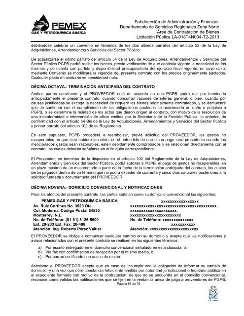 modelo de convocatoria a la licitacion publica nacional