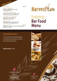 Evening Bar Food Menu - Galway Bay Hotel