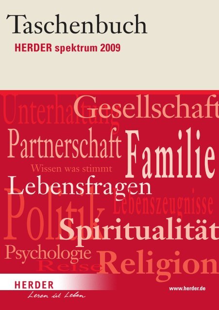 Lebenszeugnisse Religion Spiritualität  - Verlag Herder
