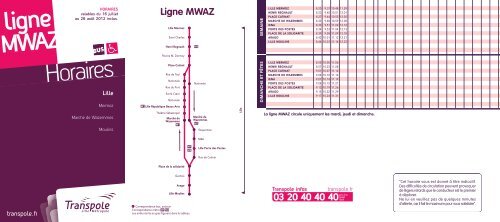 Horaires - Transpole