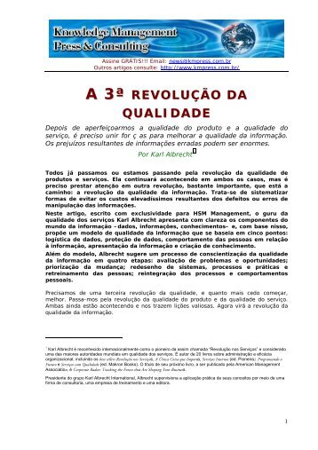 a 3Âª revoluÃ§Ã£o da qualidade - Grupo de Estudo e Pesquisa em ...