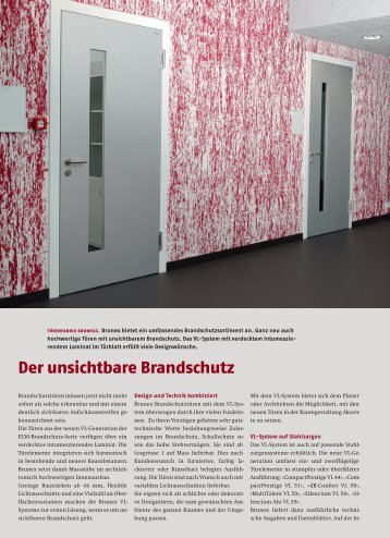 Der unsichtbare Brandschutz - Brunex