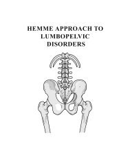 HEMME APPROACH TO LUMBOPELVIC DISORDERS