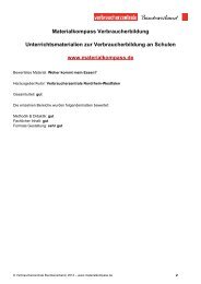 Materialkompass Verbraucherbildung Unterrichtsmaterialien zur ...