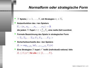 Normalform oder strategische Form