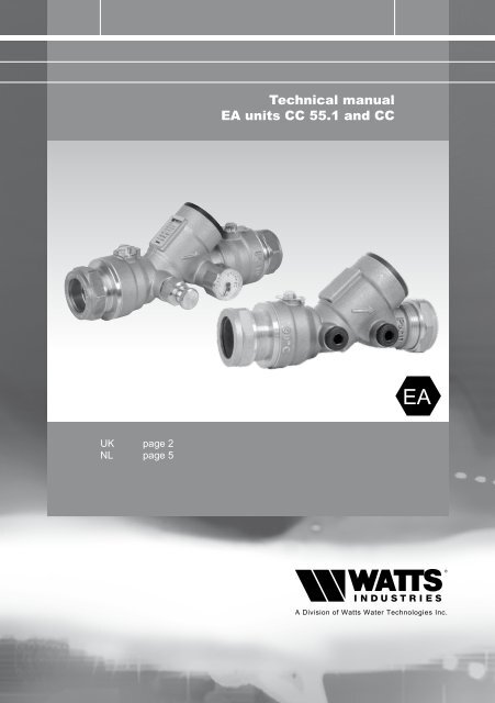 Technical manual EA units CC 55.1 and CC - Watts waterbeveiliging