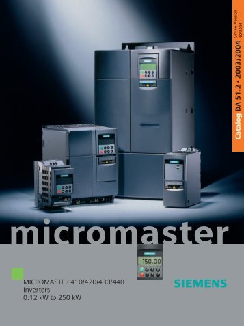 MICROMASTER 410/420/430/440 Inverters 0.12 ... - Echo Group Inc