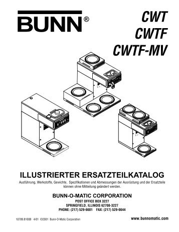 CWT CWTF CWTF-MV ILLUSTRIERTER ... - Bunn