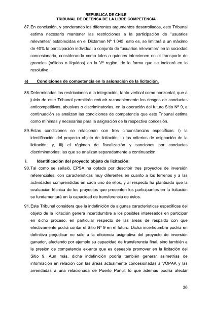 Informe Nº 3 - Tribunal de Defensa de la Libre Competencia