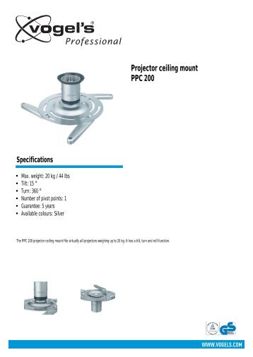 PPC 200 Projector ceiling mount