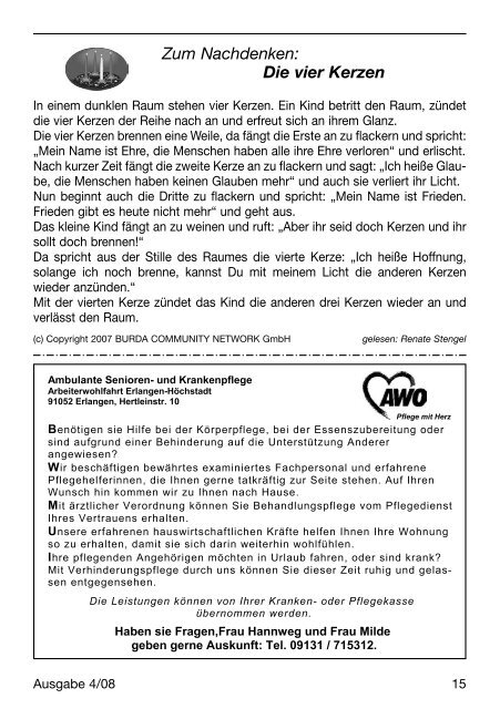 Herbst-Zeitlose Ausgabe 4-2008 (52 Seiten; 3