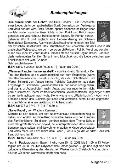 Herbst-Zeitlose Ausgabe 4-2008 (52 Seiten; 3