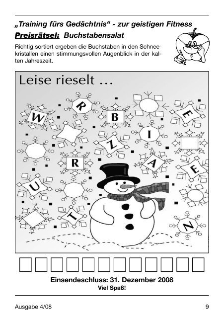 Herbst-Zeitlose Ausgabe 4-2008 (52 Seiten; 3