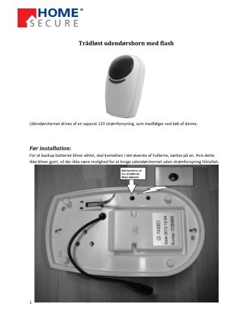 Download Manual - HomeAlarm.dk