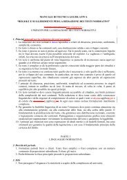 regole e suggerimenti per la redazione dei testi normativi