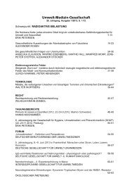 Umwelt-Medizin-Gesellschaft - UMG-Verlag