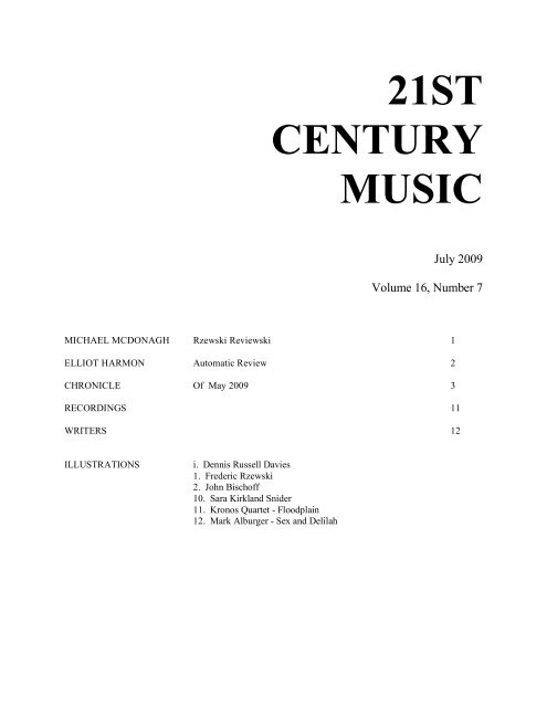 July - 21st Century Music