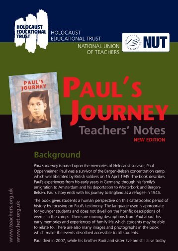 Pauls Journey Notes - National Union of Teachers