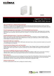 Gigabit Fast Ethernet 1-Bay SATA NAS Server - Edimax