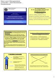 Rainer Lersch: Bildungsstandards Lerntransfers ...