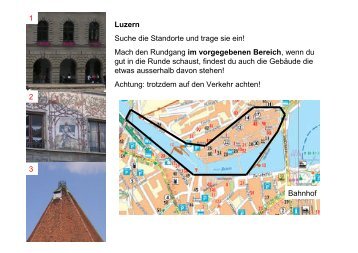 Luzern Suche die Standorte und trage sie ein! - Stadtrundgang ...