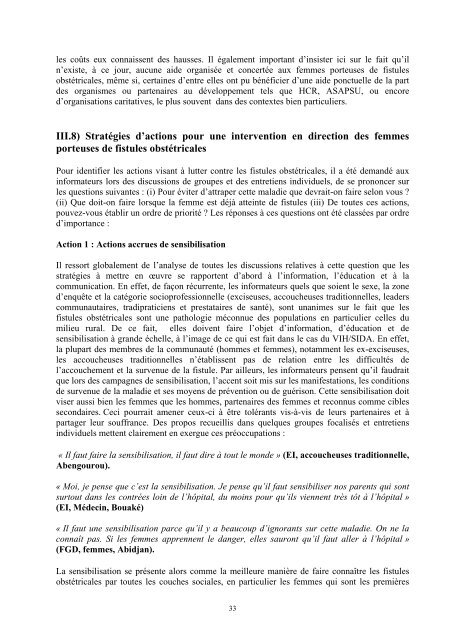 Evaluation du Projet Ã‚Â«Appui ÃƒÂ  la prÃƒÂ©vention et ÃƒÂ  la prise en charge ...